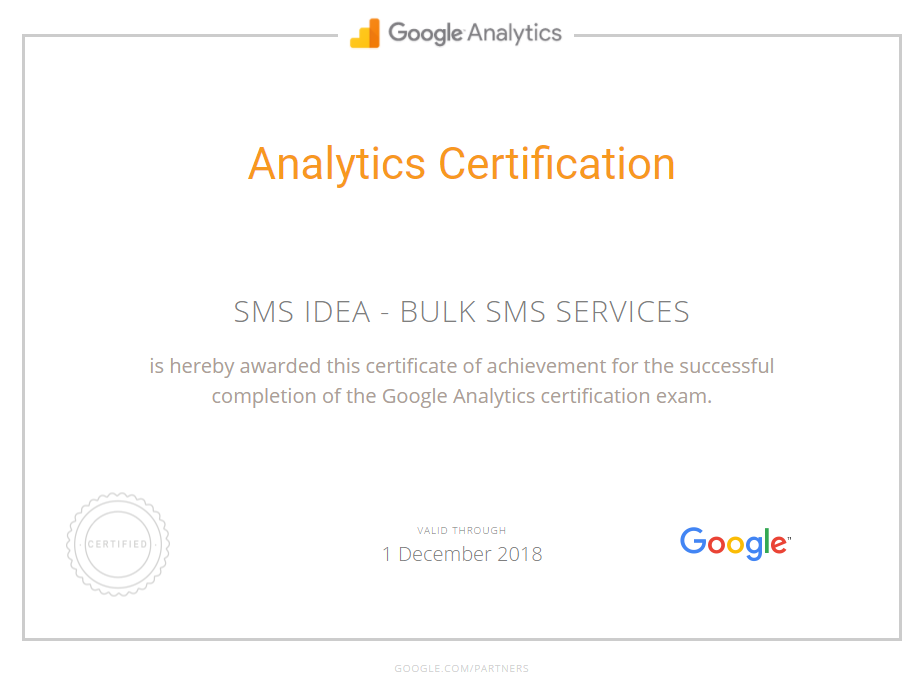 Analytics Certification